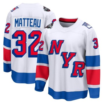 Fanatics Branded New York Rangers Men's Stephane Matteau Breakaway White 2024 Stadium Series NHL Jersey