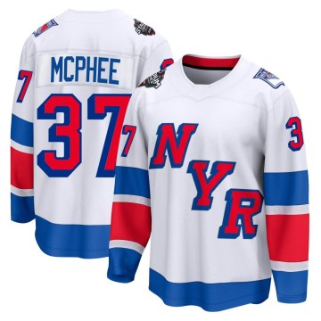Fanatics Branded New York Rangers Men's George Mcphee Breakaway White 2024 Stadium Series NHL Jersey