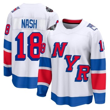 Fanatics Branded New York Rangers Men's Riley Nash Breakaway White 2024 Stadium Series NHL Jersey