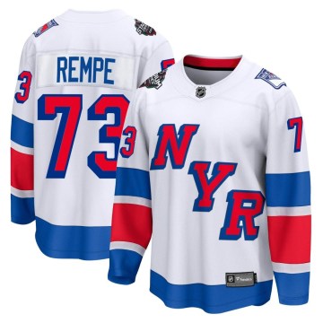 Fanatics Branded New York Rangers Men's Matt Rempe Breakaway White 2024 Stadium Series NHL Jersey