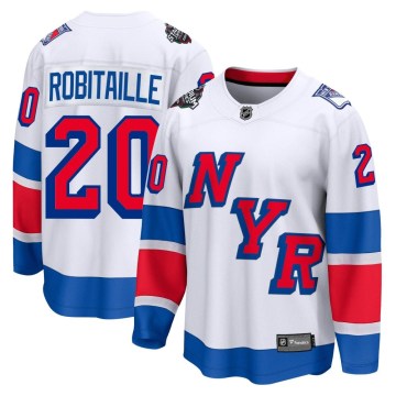 Fanatics Branded New York Rangers Men's Luc Robitaille Breakaway White 2024 Stadium Series NHL Jersey