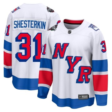 Fanatics Branded New York Rangers Men's Igor Shesterkin Breakaway White 2024 Stadium Series NHL Jersey