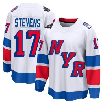 Fanatics Branded New York Rangers Men's Kevin Stevens Breakaway White 2024 Stadium Series NHL Jersey