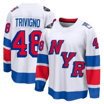 Fanatics Branded New York Rangers Men's Bobby Trivigno Breakaway White 2024 Stadium Series NHL Jersey