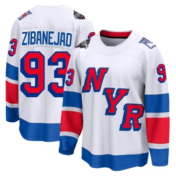 Fanatics Branded New York Rangers Men's Mika Zibanejad Breakaway White 2024 Stadium Series NHL Jersey