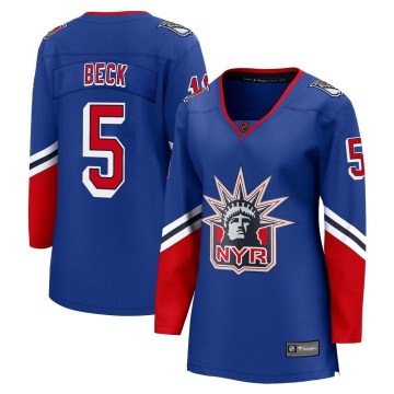Fanatics Branded New York Rangers Women's Barry Beck Breakaway Royal Special Edition 2.0 NHL Jersey