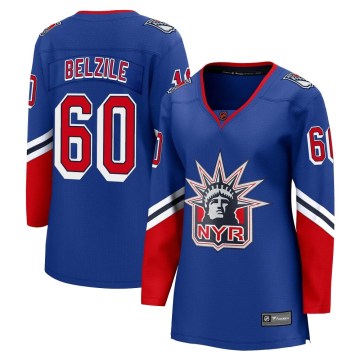Fanatics Branded New York Rangers Women's Alex Belzile Breakaway Royal Special Edition 2.0 NHL Jersey