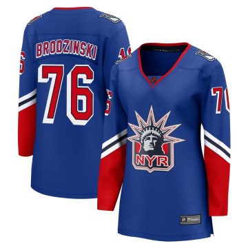 Fanatics Branded New York Rangers Women's Jonny Brodzinski Breakaway Royal Special Edition 2.0 NHL Jersey