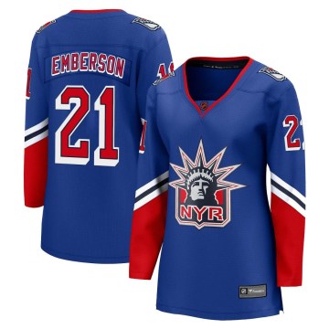 Fanatics Branded New York Rangers Women's Ty Emberson Breakaway Royal Special Edition 2.0 NHL Jersey
