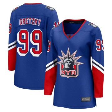 Fanatics Branded New York Rangers Women's Wayne Gretzky Breakaway Royal Special Edition 2.0 NHL Jersey