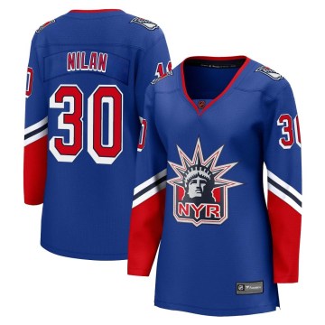 Fanatics Branded New York Rangers Women's Chris Nilan Breakaway Royal Special Edition 2.0 NHL Jersey