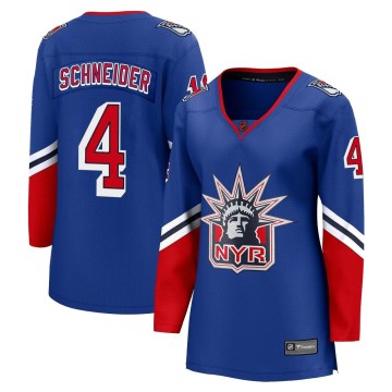 Fanatics Branded New York Rangers Women's Braden Schneider Breakaway Royal Special Edition 2.0 NHL Jersey