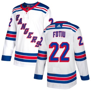 Adidas New York Rangers Men's Nick Fotiu Authentic White NHL Jersey