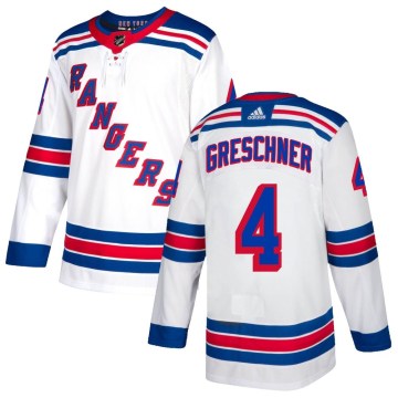 Adidas New York Rangers Men's Ron Greschner Authentic White NHL Jersey