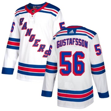 Adidas New York Rangers Men's Erik Gustafsson Authentic White NHL Jersey