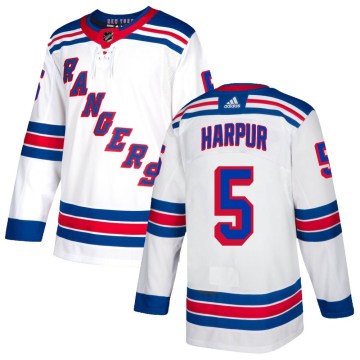 Adidas New York Rangers Men's Ben Harpur Authentic White NHL Jersey