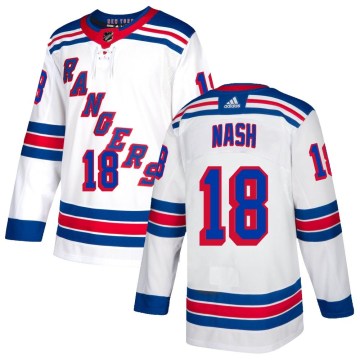Adidas New York Rangers Men's Riley Nash Authentic White NHL Jersey