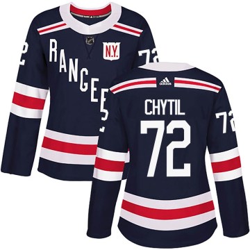 Adidas New York Rangers Women's Filip Chytil Authentic Navy Blue 2018 Winter Classic Home NHL Jersey