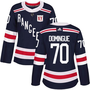 Adidas New York Rangers Women's Louis Domingue Authentic Navy Blue 2018 Winter Classic Home NHL Jersey