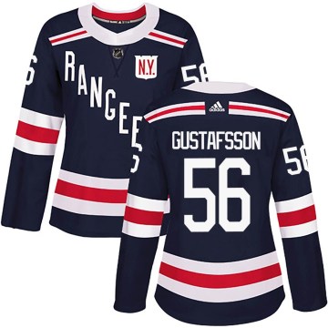 Adidas New York Rangers Women's Erik Gustafsson Authentic Navy Blue 2018 Winter Classic Home NHL Jersey