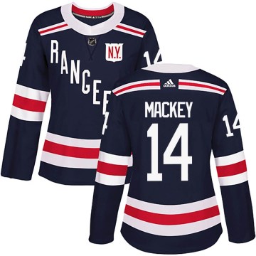 Adidas New York Rangers Women's Connor Mackey Authentic Navy Blue 2018 Winter Classic Home NHL Jersey