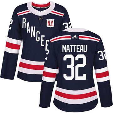 Adidas New York Rangers Women's Stephane Matteau Authentic Navy Blue 2018 Winter Classic Home NHL Jersey
