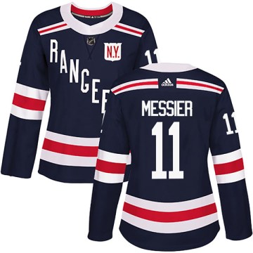 Adidas New York Rangers Women's Mark Messier Authentic Navy Blue 2018 Winter Classic Home NHL Jersey