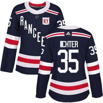Adidas New York Rangers Women's Mike Richter Authentic Navy Blue 2018 Winter Classic Home NHL Jersey
