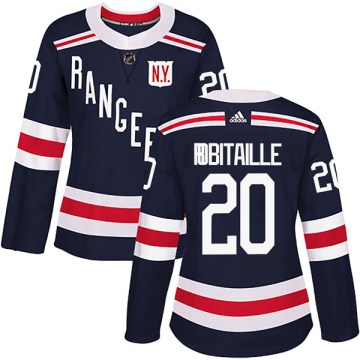 Adidas New York Rangers Women's Luc Robitaille Authentic Navy Blue 2018 Winter Classic Home NHL Jersey