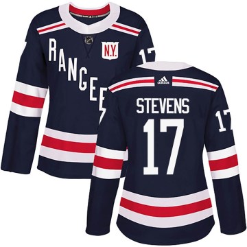 Adidas New York Rangers Women's Kevin Stevens Authentic Navy Blue 2018 Winter Classic Home NHL Jersey