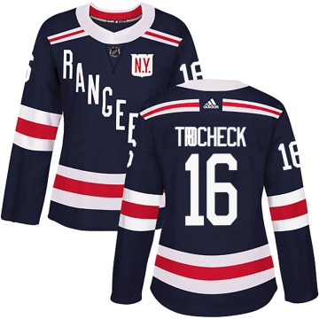 Adidas New York Rangers Women's Vincent Trocheck Authentic Navy Blue 2018 Winter Classic Home NHL Jersey
