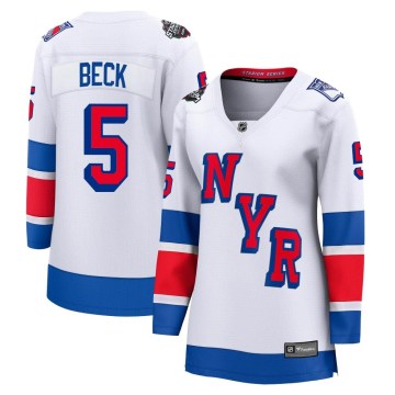 Fanatics Branded New York Rangers Women's Barry Beck Breakaway White 2024 Stadium Series NHL Jersey