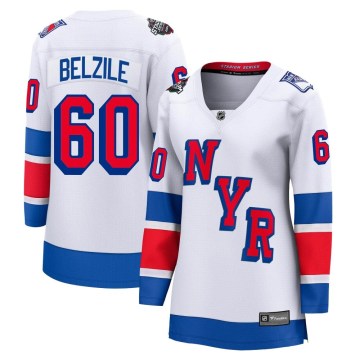 Fanatics Branded New York Rangers Women's Alex Belzile Breakaway White 2024 Stadium Series NHL Jersey