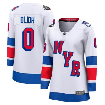 Fanatics Branded New York Rangers Women's Anton Blidh Breakaway White 2024 Stadium Series NHL Jersey