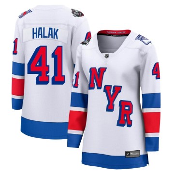 Fanatics Branded New York Rangers Women's Jaroslav Halak Breakaway White 2024 Stadium Series NHL Jersey