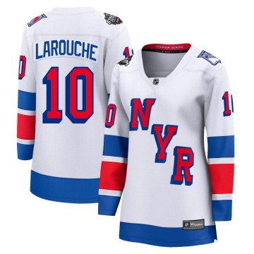 Fanatics Branded New York Rangers Women's Pierre Larouche Breakaway White 2024 Stadium Series NHL Jersey