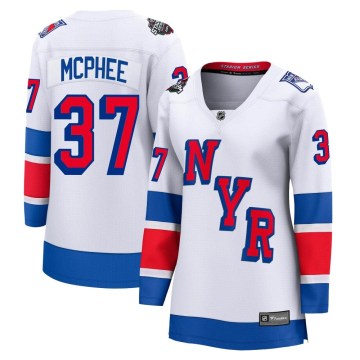 Fanatics Branded New York Rangers Women's George Mcphee Breakaway White 2024 Stadium Series NHL Jersey