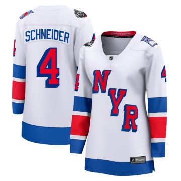 Fanatics Branded New York Rangers Women's Braden Schneider Breakaway White 2024 Stadium Series NHL Jersey