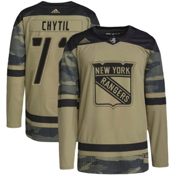 Adidas New York Rangers Men's Filip Chytil Authentic Camo Military Appreciation Practice NHL Jersey