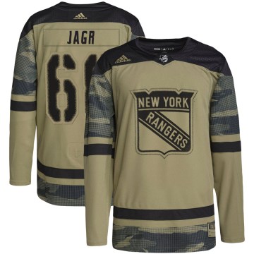 Adidas New York Rangers Men's Jaromir Jagr Authentic Camo Military Appreciation Practice NHL Jersey