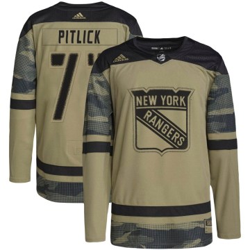 Adidas New York Rangers Men's Tyler Pitlick Authentic Camo Military Appreciation Practice NHL Jersey