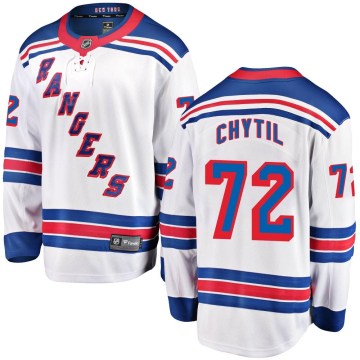 Fanatics Branded New York Rangers Youth Filip Chytil Breakaway White Away NHL Jersey