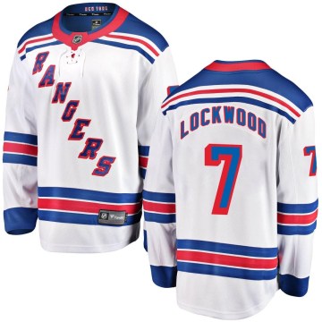 Fanatics Branded New York Rangers Youth William Lockwood Breakaway White Away NHL Jersey
