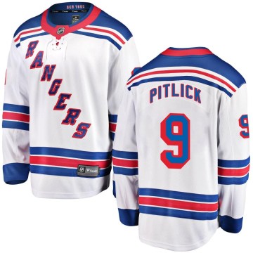 Fanatics Branded New York Rangers Youth Tyler Pitlick Breakaway White Away NHL Jersey
