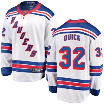 Fanatics Branded New York Rangers Youth Jonathan Quick Breakaway White Away NHL Jersey