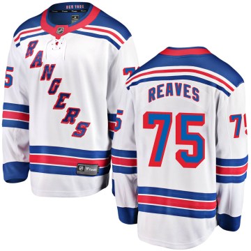 Fanatics Branded New York Rangers Youth Ryan Reaves Breakaway White Away NHL Jersey