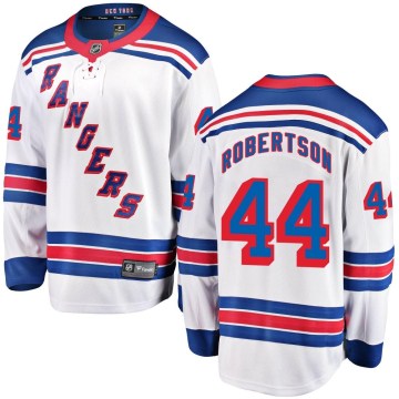 Fanatics Branded New York Rangers Youth Matthew Robertson Breakaway White Away NHL Jersey