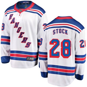 Fanatics Branded New York Rangers Youth P.j. Stock Breakaway White Away NHL Jersey