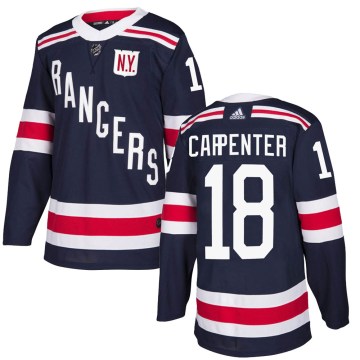 Adidas New York Rangers Youth Ryan Carpenter Authentic Navy Blue 2018 Winter Classic Home NHL Jersey