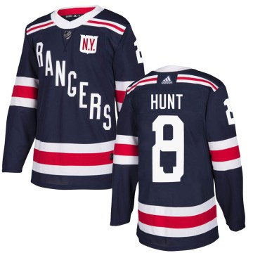 Adidas New York Rangers Youth Dryden Hunt Authentic Navy Blue 2018 Winter Classic Home NHL Jersey